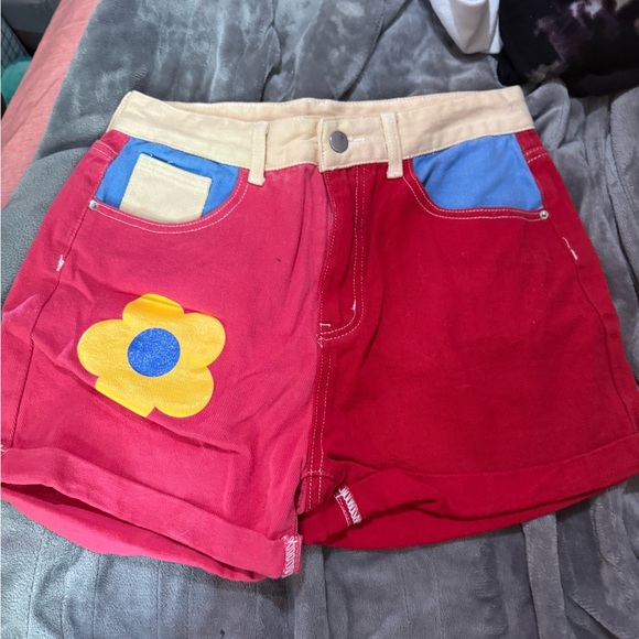 Colorful Women's Shorts with Flower Design - Picture 1 of 3